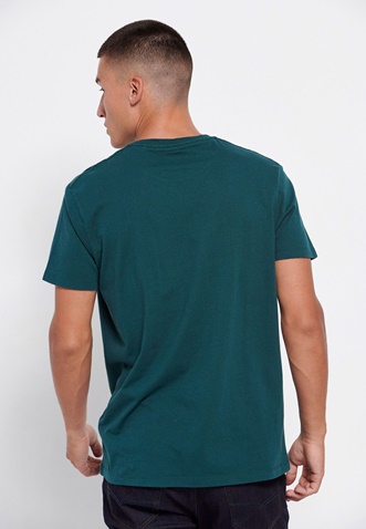 FUNKY BUDDHA-Ανδρικό essential t-shirt FUNKY BUDDHA πράσινο