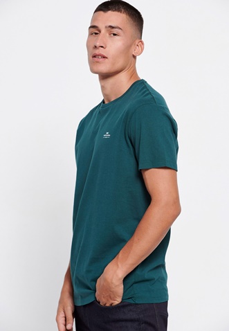 FUNKY BUDDHA-Ανδρικό essential t-shirt FUNKY BUDDHA πράσινο