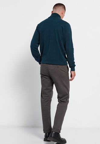 FUNKY BUDDHA-Ανδρικό chino παντελόνι FUNKY BUDDHA essential comfort fit γκρι
