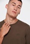 FUNKY BUDDHA-Ανδρικό essential t-shirt FUNKY BUDDHA καφέ