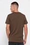 FUNKY BUDDHA-Ανδρικό essential t-shirt FUNKY BUDDHA καφέ
