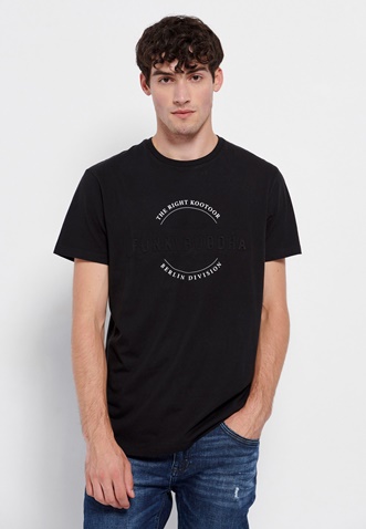 FUNKY BUDDHA-Ανδρικό t-shirt FUNKY BUDDHA μαύρο