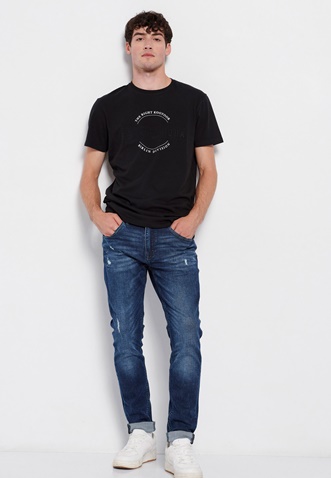 FUNKY BUDDHA-Ανδρικό t-shirt FUNKY BUDDHA μαύρο
