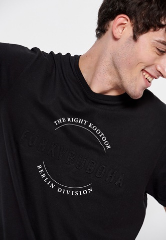 FUNKY BUDDHA-Ανδρικό t-shirt FUNKY BUDDHA μαύρο