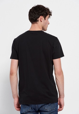 FUNKY BUDDHA-Ανδρικό t-shirt FUNKY BUDDHA μαύρο