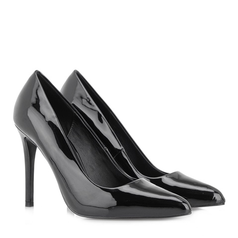 TXT WOMEN FASHION SHOES-Γυναικείες γόβες TXT WOMEN FASHION SHOES R192A3345 μαύρες λουστρίνι
