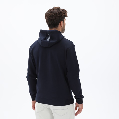 NAVY & GREEN-Ανδρική φούτερ ζακετα NAVY & GREEN μπλε ναυτικό