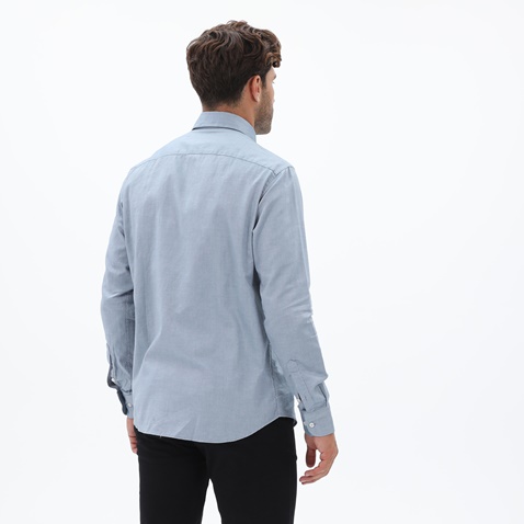 NAVY & GREEN-Ανδρικό πουκάμισο NAVY & GREEN COMFORT FIT γαλάζιο