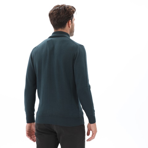 NAVY & GREEN-Ανδρική πλεκτή μπλούζα NAVY & GREEN πράσινη