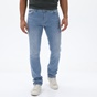 NAVY & GREEN-Ανδρικό jean παντελόνι NAVY & GREEN LOW WAIST μπλε ανοιχτό