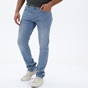 NAVY & GREEN-Ανδρικό jean παντελόνι NAVY & GREEN LOW WAIST μπλε ανοιχτό