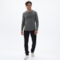 NAVY & GREEN-Ανδρικό jean παντελόνι NAVY & GREEN LOW WAIST σκούρο μπλε