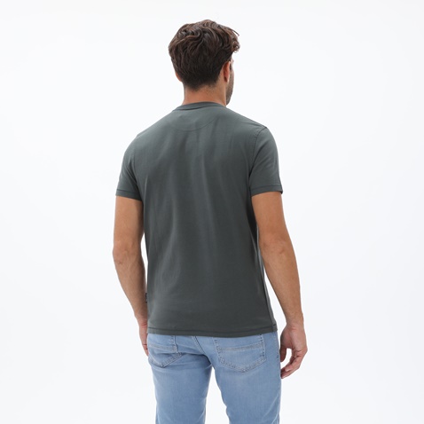 NAVY & GREEN-Ανδρικό t-shirt NAVY & GREEN χακί