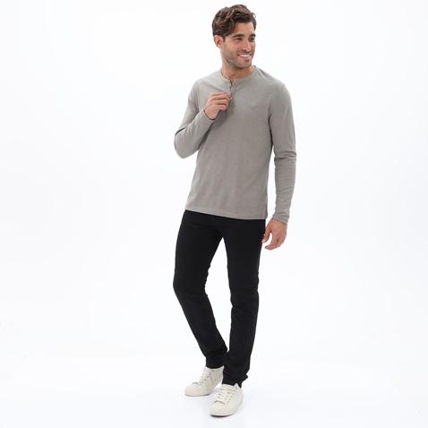 NAVY & GREEN-Ανδρικό casual παντελόνι NAVY & GREEN MODERN FIT σκούρο μπλε