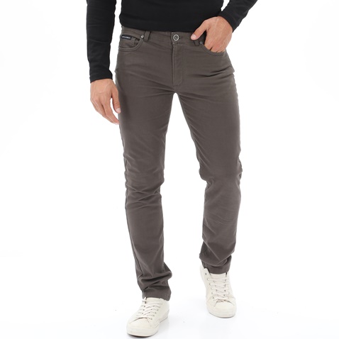 NAVY & GREEN-Ανδρικό casual παντελόνι NAVY & GREEN MODERN FIT γκρι