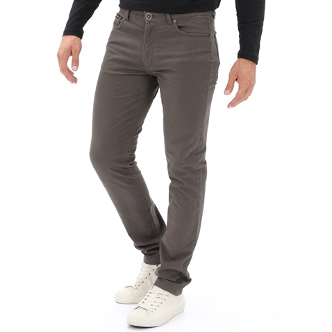 NAVY & GREEN-Ανδρικό casual παντελόνι NAVY & GREEN MODERN FIT γκρι