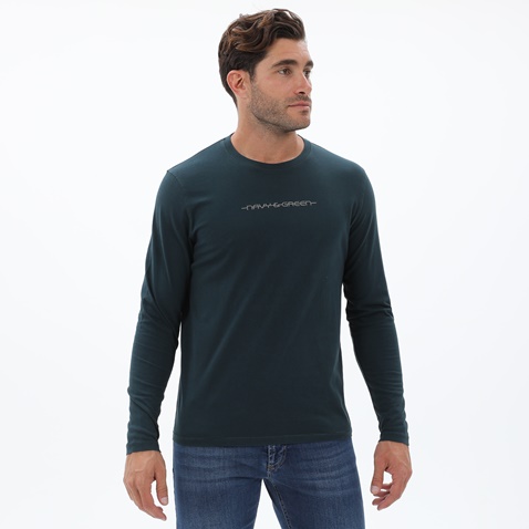 NAVY & GREEN-Ανδρική μπλούζα NAVY & GREEN πράσινη