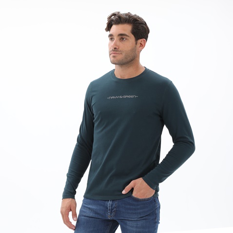NAVY & GREEN-Ανδρική μπλούζα NAVY & GREEN πράσινη
