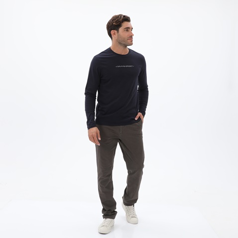 NAVY & GREEN-Ανδρική μπλούζα NAVY & GREEN μπλε