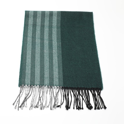 NAVY & GREEN-Ανδρικό κασκόλ NAVY & GREEN πράσινο γκρι
