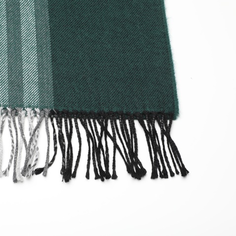 NAVY & GREEN-Ανδρικό κασκόλ NAVY & GREEN πράσινο γκρι