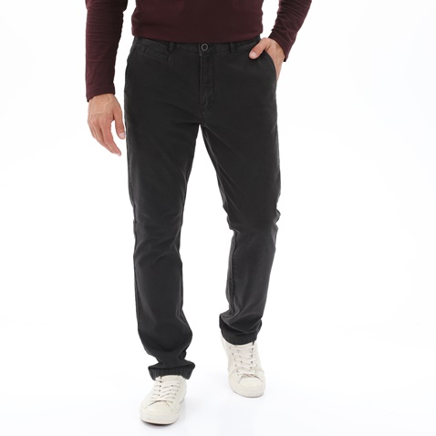 NAVY & GREEN-Ανδρικό υφασμάτινο παντελόνι NAVY & GREEN MODERN FIT ανθρακί