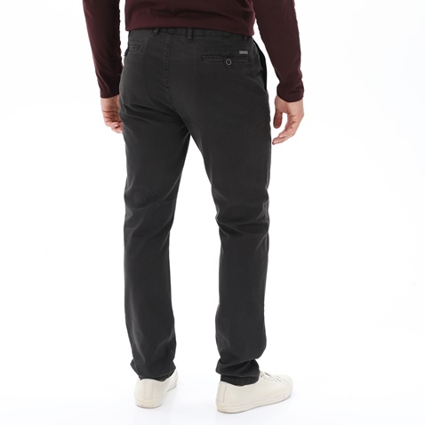 NAVY & GREEN-Ανδρικό υφασμάτινο παντελόνι NAVY & GREEN MODERN FIT ανθρακί