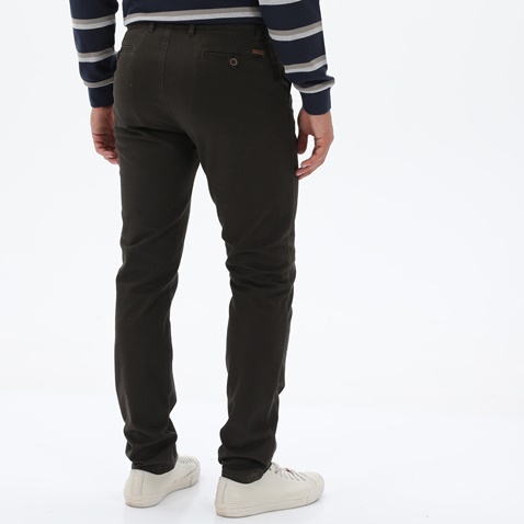 NAVY & GREEN-Ανδρικό υφασμάτινο παντελόνι NAVY & GREEN MODERN FIT χακί