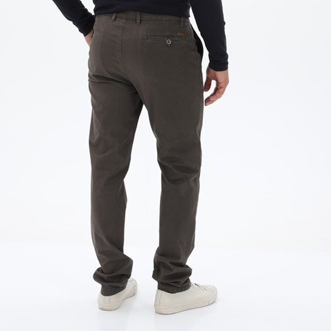 NAVY & GREEN-Ανδρικό υφασμάτινο παντελόνι NAVY & GREEN MODERN FIT γκρι