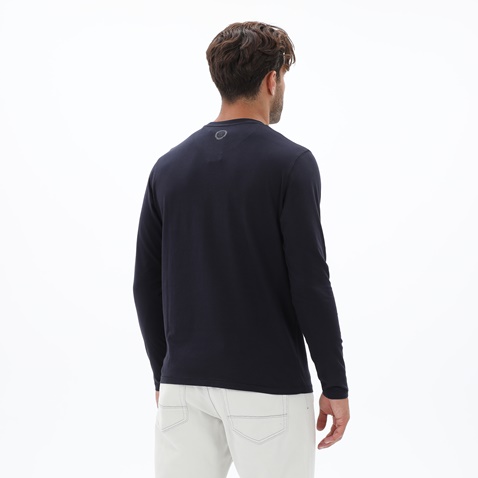 NAVY & GREEN-Ανδρική μπλούζα NAVY & GREEN μπλε σκούρο 