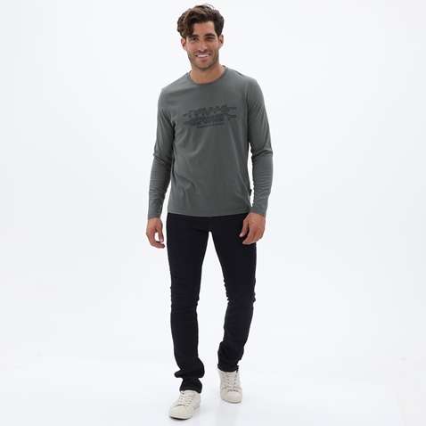 NAVY & GREEN-Ανδρική μπλούζα NAVY & GREEN χακί