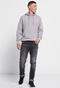 FUNKY BUDDHA-Ανδρικό jean παντελόνι FUNKY BUDDHA Regular slim fit γκρι
