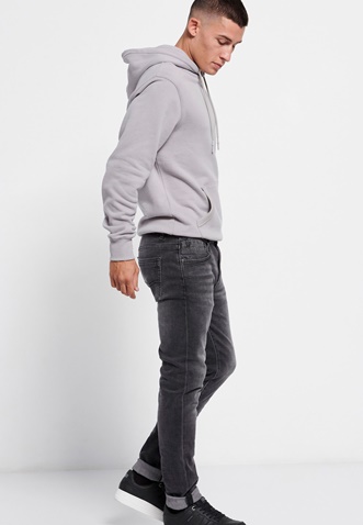 FUNKY BUDDHA-Ανδρικό jean παντελόνι FUNKY BUDDHA Regular slim fit γκρι