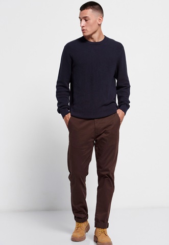 FUNKY BUDDHA-Ανδρικό chino παντελόνι FUNKY BUDDHA essential comfort fit μπορντό