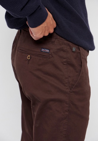 FUNKY BUDDHA-Ανδρικό chino παντελόνι FUNKY BUDDHA essential comfort fit μπορντό