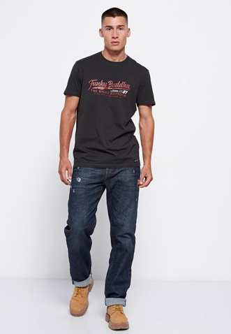 FUNKY BUDDHA-Ανδρικό t-shirt FUNKY BUDDHA μαύρο