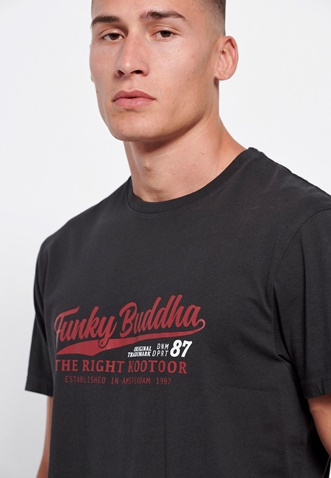 FUNKY BUDDHA-Ανδρικό t-shirt FUNKY BUDDHA μαύρο