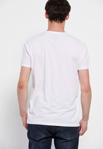 FUNKY BUDDHA-Ανδρικό t-shirt FUNKY BUDDHA λευκό