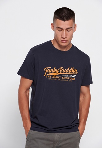 FUNKY BUDDHA-Ανδρικό t-shirt FUNKY BUDDHA μπλε