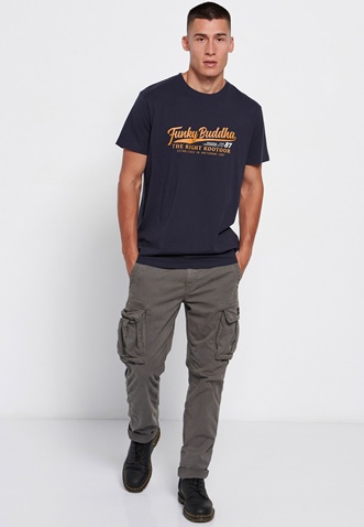 FUNKY BUDDHA-Ανδρικό t-shirt FUNKY BUDDHA μπλε