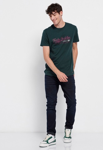 FUNKY BUDDHA-Ανδρικό t-shirt FUNKY BUDDHA πράσινο