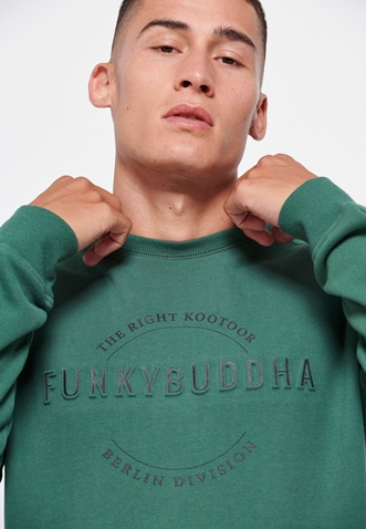 FUNKY BUDDHA-Ανδρική φούτερ μπλούζα FUNKY BUDDHA πράσινη