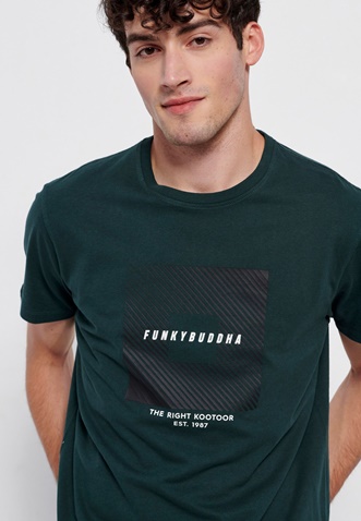 FUNKY BUDDHA-Ανδρικό t-shirt FUNKY BUDDHA πράσινο