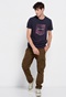 FUNKY BUDDHA-Ανδρικό t-shirt FUNKY BUDDHA μπλε ναυτικό