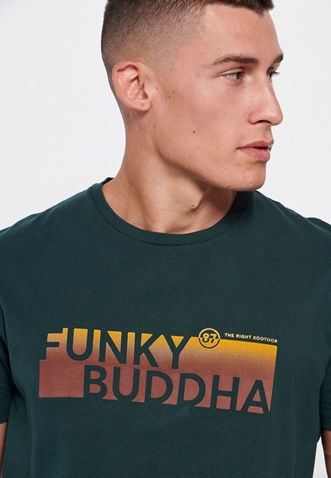 FUNKY BUDDHA-Ανδρικό t-shirt FUNKY BUDDHA πράσινο