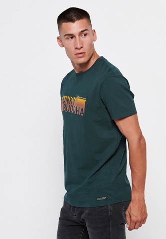 FUNKY BUDDHA-Ανδρικό t-shirt FUNKY BUDDHA πράσινο