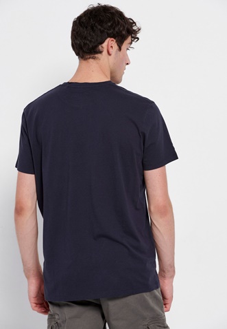 FUNKY BUDDHA-Ανδρικό t-shirt FUNKY BUDDHA μπλε ναυτικό