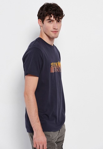 FUNKY BUDDHA-Ανδρικό t-shirt FUNKY BUDDHA μπλε ναυτικό