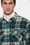 FUNKY BUDDHA-Ανδρικό flannel overshirt FUNKY BUDDHA καρό πράσινο