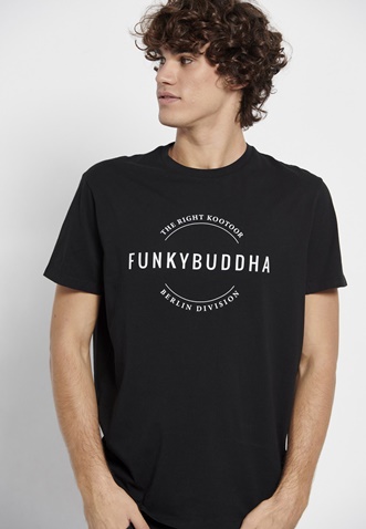 FUNKY BUDDHA-Ανδρικό t-shirt FUNKY BUDDHA μαύρο